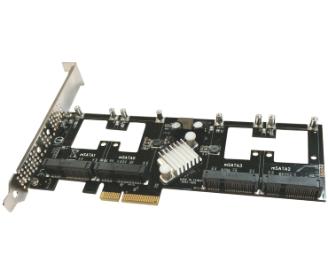 Quad mSATA PCIe SSD (Model: AD4MSPX2-A)