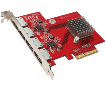 4-Port eSATA 6G PCIe 4X controller (model: AD4ES6GPX)